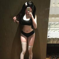 Sensual Lace Trim Crop Top & High-Waisted Sexy Shorts Set - Bold Contrast Sporty Chic Outfit thumbnail