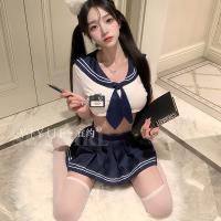YiYue Sexy Schoolgirl JK Uniform Set - Japanese Sailor Style Role Play Lingerie Outfit thumbnail