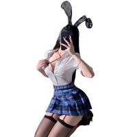 Domila Sexy JK Lingerie Set – Pure & Tempting Secretary Uniform Sleepwear for Role Play thumbnail