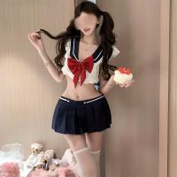 Gufei Sexy Schoolgirl Costume Set - JK Style Short Skirt Uniform with Sailor Top & Lingerie-Inspired Sleepwear thumbnail