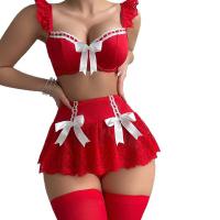 Pure & Spicy Women's Summer Lingerie Set – Sexy Bow Bikini Sleepwear Outfit for Adults thumbnail