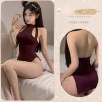 Retro Chinese Qipao Lingerie Set - Sexy Role Play Sleepwear, Seductive Costume for Intimate Moments thumbnail
