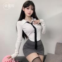 Domila Sexy Lingerie Set - Pure & Tempting Short Skirt Outfit for Nightclub, Secretary & Teacher Roleplay thumbnail