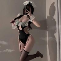 Small Bust Pure & Tempting Maid Costume Set - Lace Cosplay Sleepwear & Sexy Uniform Outfit