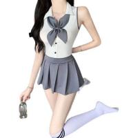 College-Style Sexy Lingerie Set - Backless JK Uniform Outfit for Women, Cute & Spicy Kawaii Bodysuit thumbnail