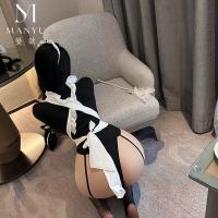 Mandyu Sexy Maid Costume - Seductive Lingerie Outfit for Role Play, Midnight Temptation Ensemble thumbnail
