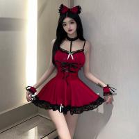 Sexy Maid Costume Sleepwear Set - Seductive Lingerie Nightgown for Role Play & Romantic Nights