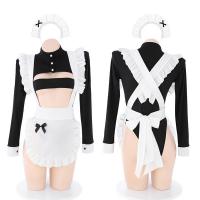 Cute Maid Costume for Women - Sexy Lingerie Set, No-Remove One-Piece Outfit, Flirty & Playful Adult Costume thumbnail