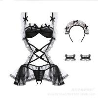 Sexy Maid Costume for Women - Cute Innocent Lingerie Set with Puffy Skirt, No-Remove Design thumbnail