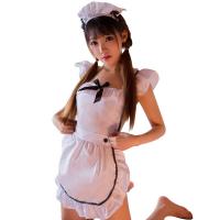Sexy Maid Costume for Women - Open-Crotch Lingerie Set, Seductive Sleep Dress & Roleplay Uniform Outfit thumbnail