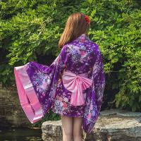 Lolita Dress Anime Cosplay Outfit - Japanese Cherry Blossom Kimono Style Maid Costume for Women thumbnail