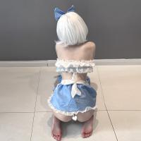Cute Maid Costume Lingerie - Sweet Lolita Pure & Seductive Uniform with Lace Trim, Busty Flirty Outfit for Women thumbnail