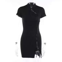 Sexy Maid Costume for Women - Devil Girl Chinese Style Split Qipao Outfit, Busty Nightclub & Cosplay Lingerie Set thumbnail