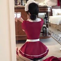 Plus Size Sexy Maid Costume Set - Cute & Alluring French Maid Outfit with Apron for Women thumbnail