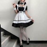 Japanese Maid Costume Dress - Cute Anime Schoolgirl Lolita Outfit for Cosplay & Daily Wear, Plus Size Friendly thumbnail