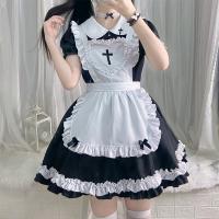 S5XL Japanese Maid Dress - Cute Anime Cosplay Costume for Women, Classic Short-Sleeve Maid Outfit thumbnail