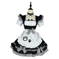 Maid Costume Cosplay Outfit - Cute Anime Maid Dress with Cat Ears, Lolita Style Soft Girly Uniform for Women thumbnail