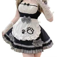 Japanese Lolita Dress for Girls - Cute Cat Ear Maid Outfit, Soft Girly Cosplay Dress for Daily Wear & Photoshoots thumbnail