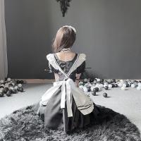 Sexy Cute Maid Apron Costume Set - Playful Busty-Looking Role Play Outfit for Small Bust Women, Trendy Home Wear thumbnail