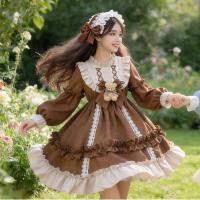 New Japanese Lolita Dress for Girls - Cute Kawaii Student A-Line Skirt, Soft Girly Princess Cosplay Outfit thumbnail