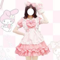 S4XL Plus Size Maid Dress - Cute 4-Color Lolita Dress with Oversized Bow, Custom Factory Made thumbnail