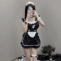 Love Pavilion Sexy Lingerie Set - Cute Maid Costume with Lace Apron & Ties, No-Remove Passion Outfit thumbnail