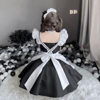 Sexy Lace Maid Costume with Cut-Out Details & Adjustable Straps - Seductive Apron Outfit for Adults thumbnail
