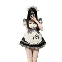 Cute Maid Dress with Cat Ears - Plus Size Lolita Style Maid Costume for Women thumbnail