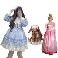 Japanese Maid Costume Dress - Long Sleeve Cute Lolita Student Outfit, Sexy-Cute Cosplay Dress for Women thumbnail