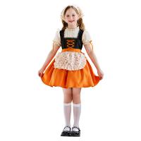 Bavarian Children's Dirndl Dress - Oktoberfest Bavarian Girl Costume, Lolita Farmhouse Style Dress for Girls thumbnail
