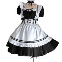 Japanese Maid Costume Dress - Cute Lolita Student Cosplay Outfit for Women, Plus Size Anime Maid Uniform Set thumbnail