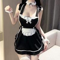 Zheyin Plus Size Sexy Lingerie Set - Cute Maid Costume Role Play Sleepwear for Women thumbnail