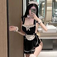 Zheyin Plus Size Sexy Lingerie Set - Cute Maid Costume Role Play Sleepwear for Women thumbnail