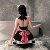 Starry Night Kitty Cat Lingerie Set – Sexy Cute Maid Costume with Bow & Apron, 9644 thumbnail