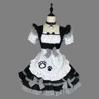 New Cat Girl Maid Costume - Plus Size Japanese Kawaii Cosplay Outfit, Classic Black & White Maid Dress thumbnail