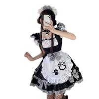 New Cat Girl Maid Costume - Plus Size Japanese Kawaii Cosplay Outfit, Classic Black & White Maid Dress thumbnail
