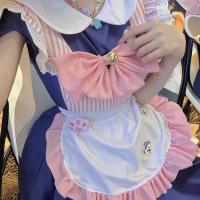 Pure & Alluring Cat-Themed Maid Costume - Sexy Lolita Bunny Girl Dress Set for Cosplay thumbnail
