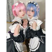 Ram & Rem Cosplay Costume Set - Re:Zero Zero to Hero Maid Outfit, Lolita Style Anime Cosplay Dress for Women thumbnail