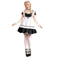 Guangzhou Pinse Halloween Costume - Miracle Nikki World Tour Gothic Lolita Black & White Maid Dress thumbnail