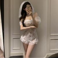 Pure & Playful Lingerie Set - Sexy Sheer Bridal Sleepwear for Women, Romantic Bridal Nightwear with Sweet Temptation Sty thumbnail
