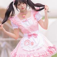 Maid Cosplay Dress - Cute Anime Cat Girl Lolita Costume for Women, Soft Kawaii Maid Outfit thumbnail