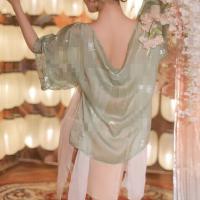 Classical Chinese Hanfu Lingerie Set - Elegant Yu Huan Costume Role Play Sleepwear, Luxury No-Remove Design thumbnail