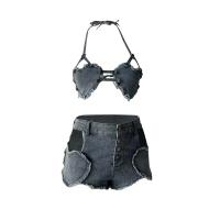 Qingruohan Sexy Lingerie Set – Passionate No-Remove Denim Short Panty Costume for Bedroom Play & Roleplay thumbnail