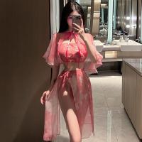 Sexy Hanfu Belly Band Set - Sheer Chinese Ancient Style Lingerie & Sleepwear, Pure-Yu Temptation Outfit thumbnail