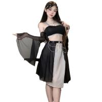 Ancient Chinese Hanfu Lingerie Set - Sheer Sensual Sleep Dress & No-Remove Costume for Performance or Role Play thumbnail