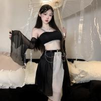 Ancient Chinese Hanfu Lingerie Set - Sheer Sensual Sleep Dress & No-Remove Costume for Performance or Role Play thumbnail