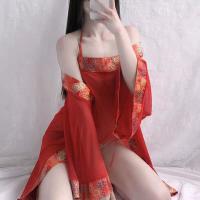 Women's Lace Bodice Lingerie Set - Vintage Bridal Sheer Retro Sleepwear Outfit thumbnail
