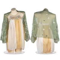 Vintage Chinese Silk Bodice Set - Retro Tang Dynasty Erotic Lingerie with Embroidered Jade Ring Design thumbnail