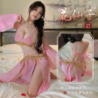 QQNY Dunhuang-Inspired Vintage Silk Sleep Dress for Women – Ethereal Palace-Style Lingerie, Sexy & Dreamy Nightgown thumbnail