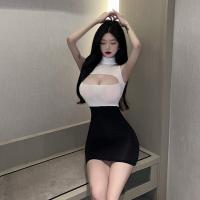 Sexy Secretary Costume Set - Ultra-Short Skirt Lingerie Outfit for Women, Seductive Sleepwear & Bedroom Wear thumbnail